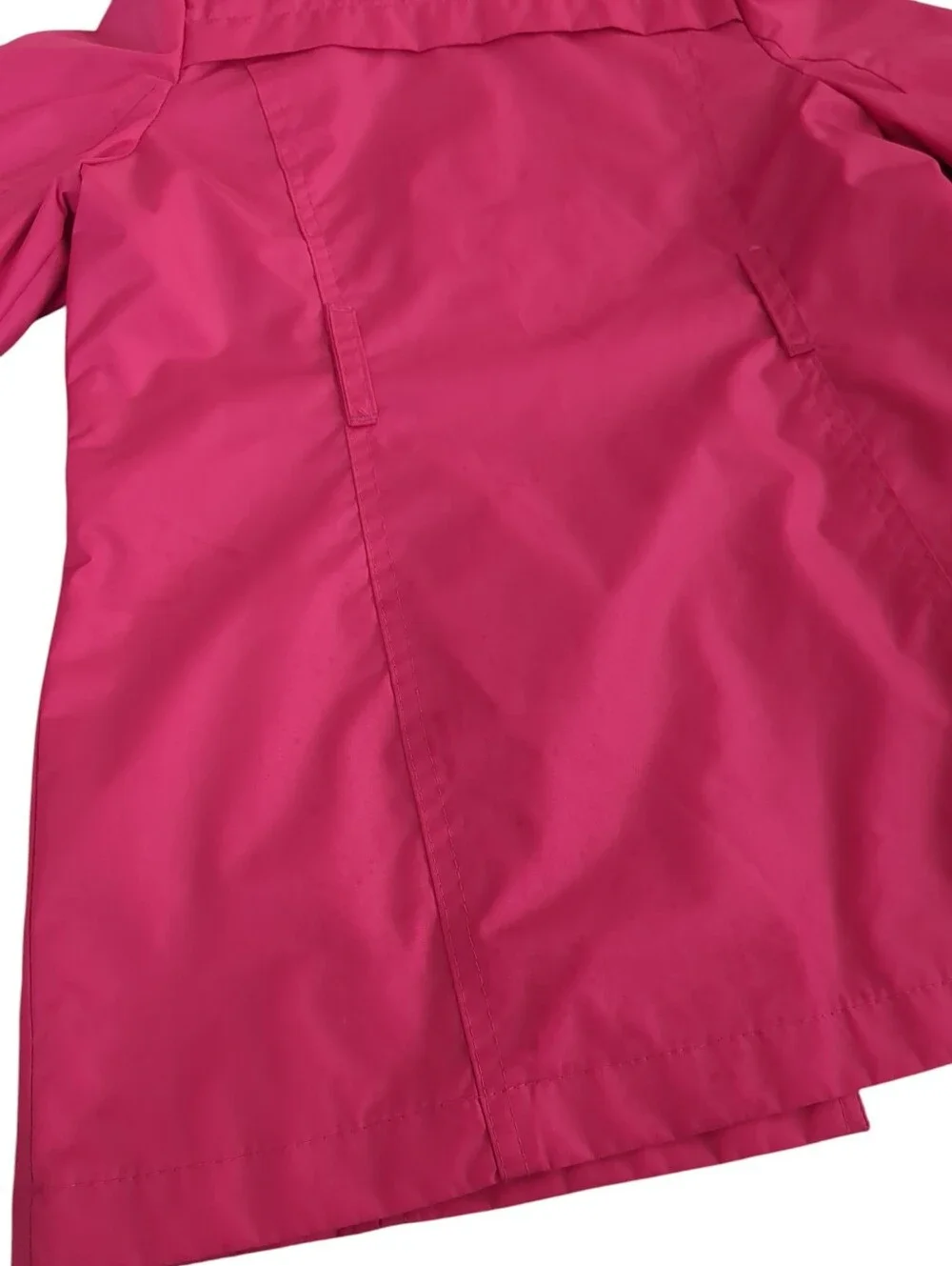 London Fog Girls Vibrant Pink Hooded Button Front Rain Jacket Size S/7/8